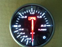 Manómetro Performance Medidor Pressão/Vacum Turbo 2 Bar de 60mm - Iluminação Branca.